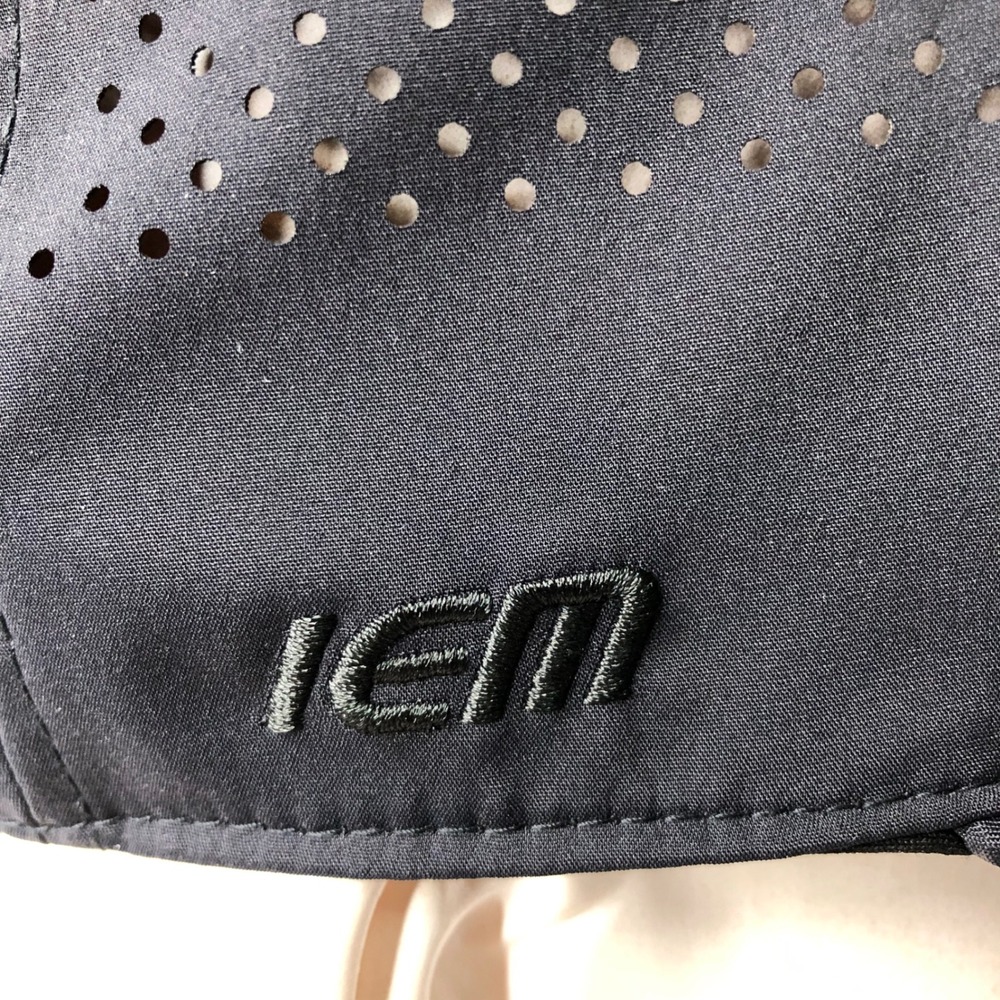 G/FORE Golf Hat Onyx Black Perforated Flexfit 110 Quick Turn GMH000100 IEM Logo - Picture 4 of 12